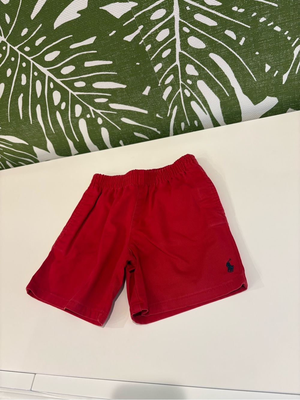 Polo by Ralph Lauren Red Elastic-Waist Kids Shorts